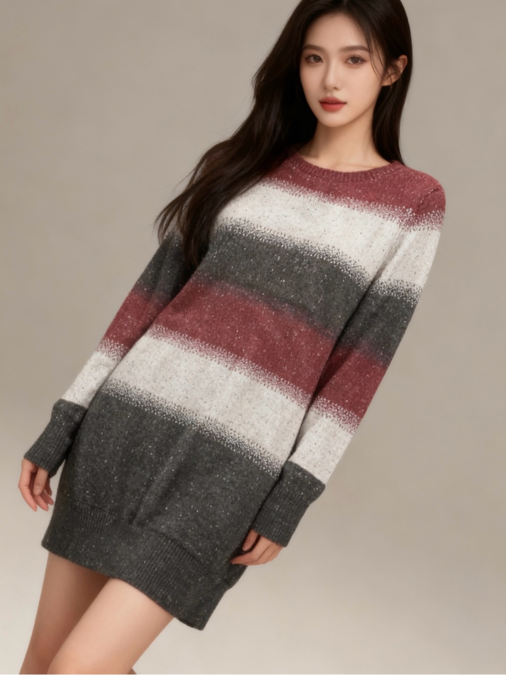 Xhilaration Deep Wine Crewneck Sweater